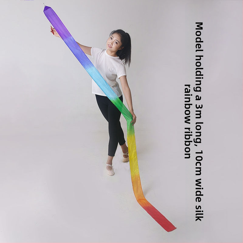 Копринена танцова лента за деца – класическо етническо изкуство, за изпит, лято 2021, марка Unique, налична на склад