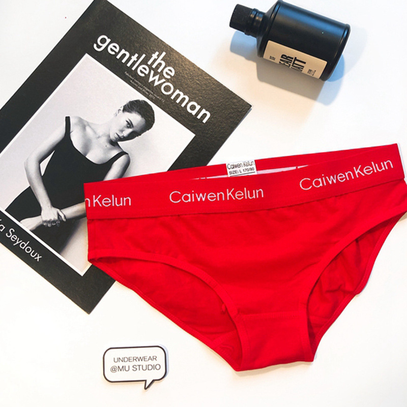 Chiloți femei din bumbac cu talie medie, respirabili, conținut de 90-95% bumbac, uni, potriviți pentru toate cele patru anotimpuri