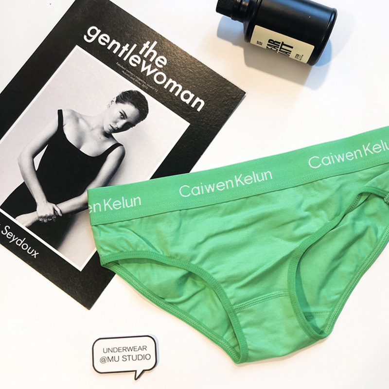 Chiloți femei din bumbac cu talie medie, respirabili, conținut de 90-95% bumbac, uni, potriviți pentru toate cele patru anotimpuri