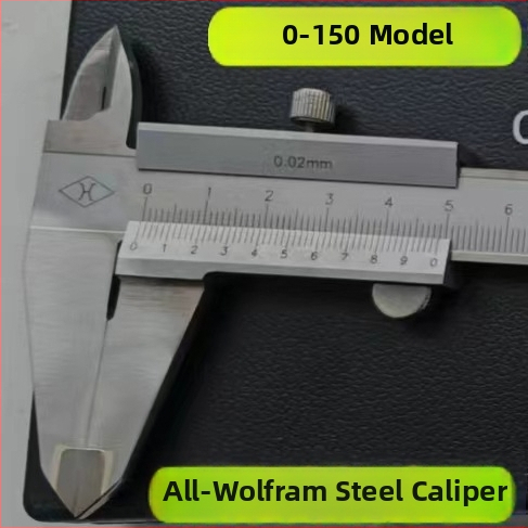 Jelölő tolómérő wolfrámötvözet fejjel és hosszú állkapcsokkal, külső és belső átmérő mérés, Vernier-skála