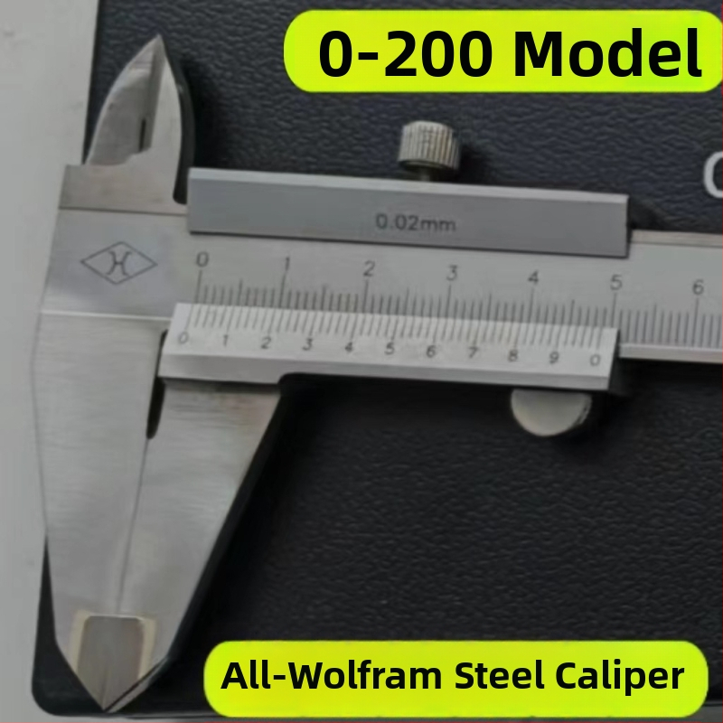 Jelölő tolómérő wolfrámötvözet fejjel és hosszú állkapcsokkal, külső és belső átmérő mérés, Vernier-skála