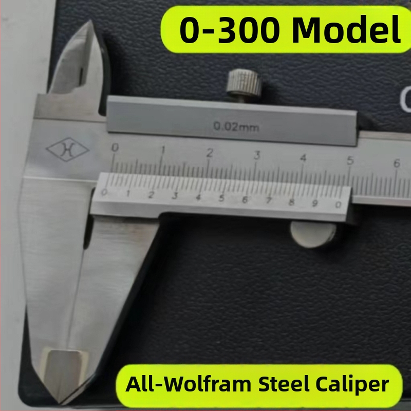 Jelölő tolómérő wolfrámötvözet fejjel és hosszú állkapcsokkal, külső és belső átmérő mérés, Vernier-skála