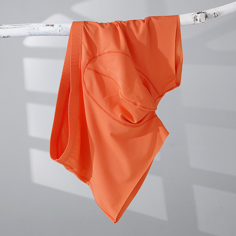 Boxeri pentru bărbați respirabili din ice silk cu plasă, talie medie, țesătură nylon