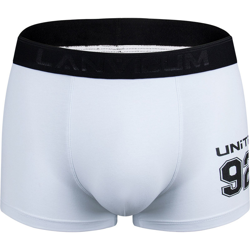 Boxeri bărbați din bumbac, talie medie, respirabili