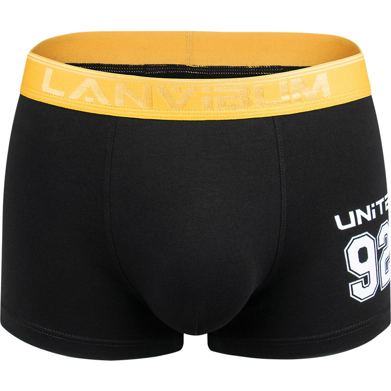 Boxeri bărbați din bumbac, talie medie, respirabili