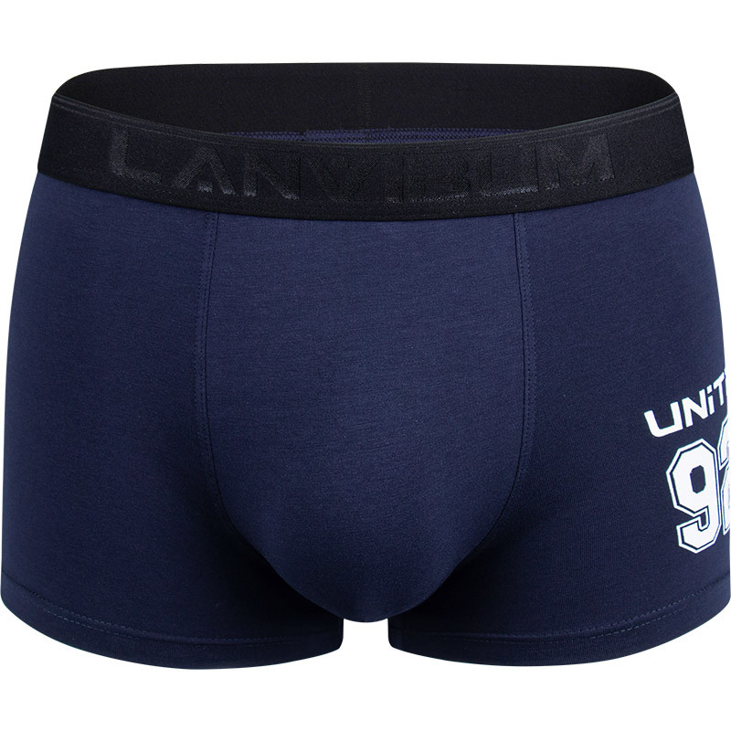 Boxeri bărbați din bumbac, talie medie, respirabili