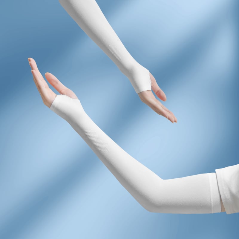 Kültéri kerékpározáshoz hűtő ujjvédő — Gradiens mintázat, Nylon 70-80% anyag