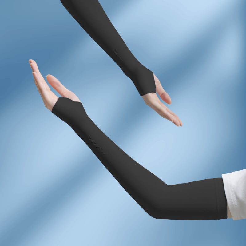 Kültéri kerékpározáshoz hűtő ujjvédő — Gradiens mintázat, Nylon 70-80% anyag