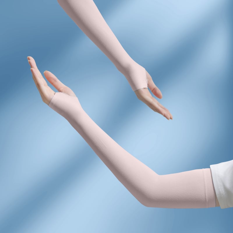 Kültéri kerékpározáshoz hűtő ujjvédő — Gradiens mintázat, Nylon 70-80% anyag