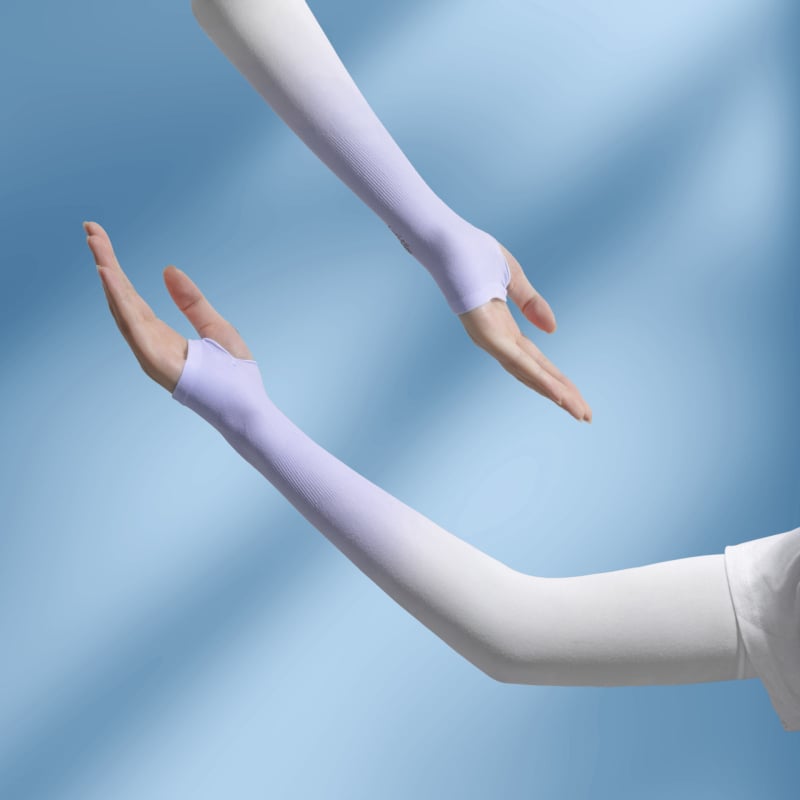 Kültéri kerékpározáshoz hűtő ujjvédő — Gradiens mintázat, Nylon 70-80% anyag