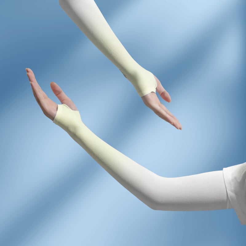 Kültéri kerékpározáshoz hűtő ujjvédő — Gradiens mintázat, Nylon 70-80% anyag