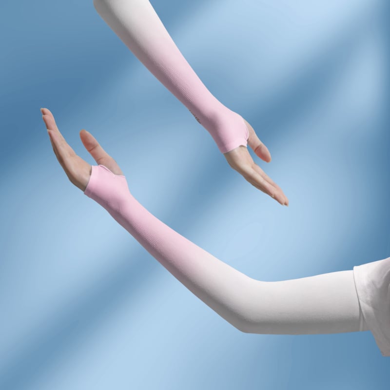 Kültéri kerékpározáshoz hűtő ujjvédő — Gradiens mintázat, Nylon 70-80% anyag