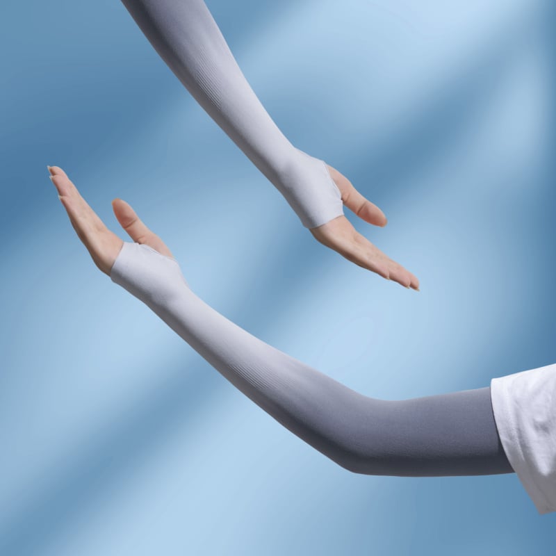 Kültéri kerékpározáshoz hűtő ujjvédő — Gradiens mintázat, Nylon 70-80% anyag