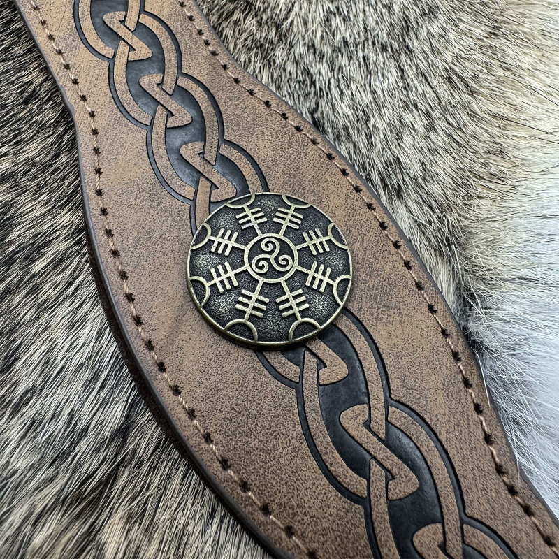 Srednjovjekovna kružna čelenka s valovitim uzorkom, cosplay rekvizit u nordijskom Viking stilu, Hay Fane, za odrasle, proljeće 2024