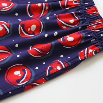 Șorturi boxeri pentru bărbați, croială lejeră, imprimare digitală, 100% bumbac, respirabile, talie medie