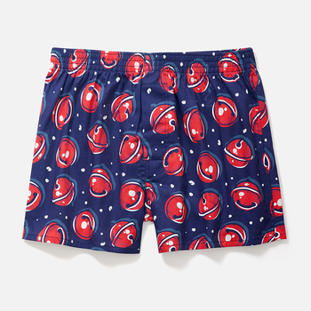 Șorturi boxeri pentru bărbați, croială lejeră, imprimare digitală, 100% bumbac, respirabile, talie medie