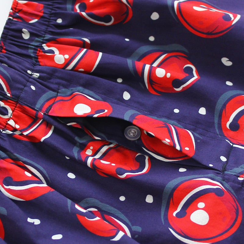 Șorturi boxeri pentru bărbați, croială lejeră, imprimare digitală, 100% bumbac, respirabile, talie medie