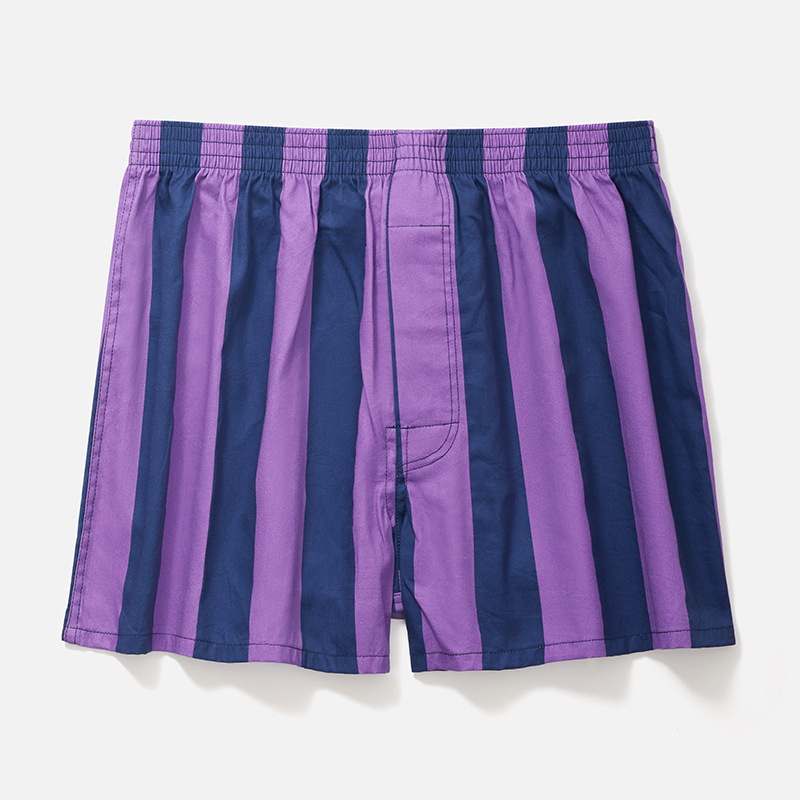 Șorturi boxeri pentru bărbați, croială lejeră, imprimare digitală, 100% bumbac, respirabile, talie medie