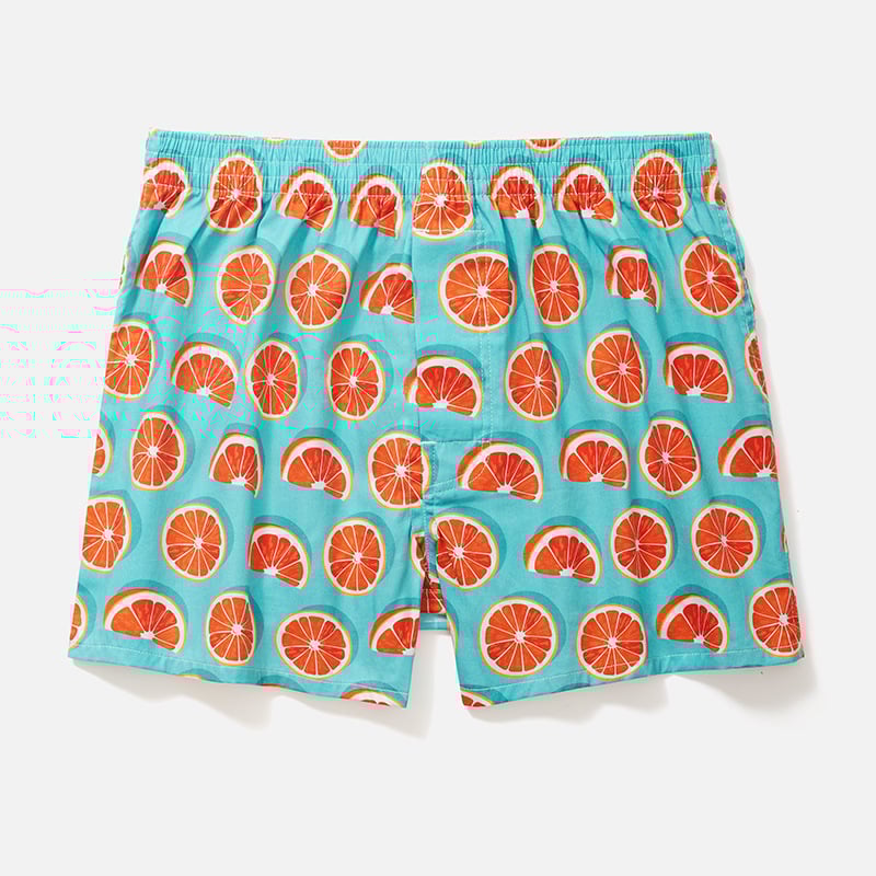 Șorturi boxeri pentru bărbați, croială lejeră, imprimare digitală, 100% bumbac, respirabile, talie medie