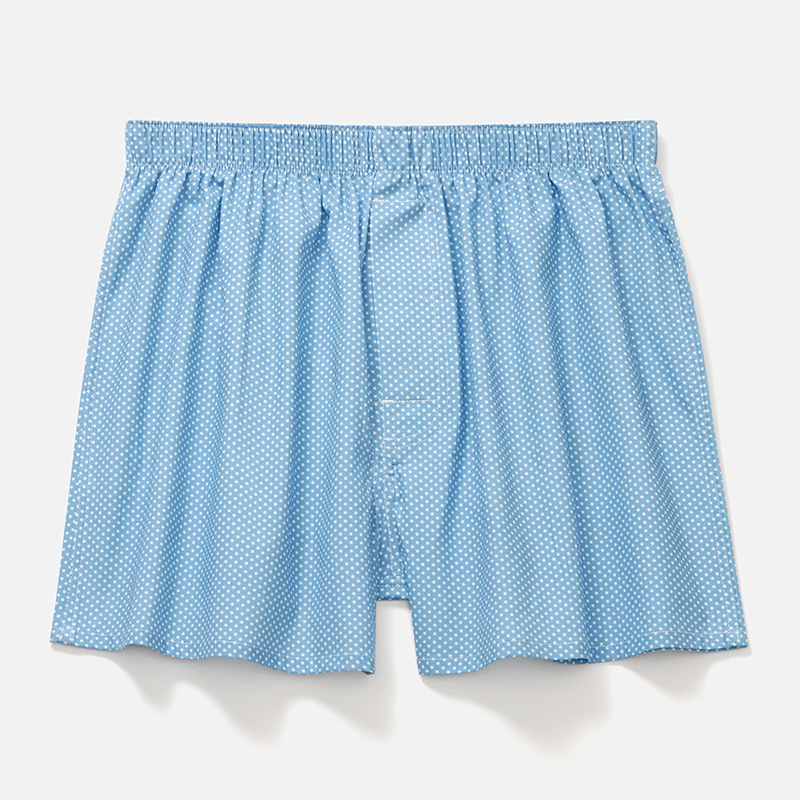 Șorturi boxeri pentru bărbați, croială lejeră, imprimare digitală, 100% bumbac, respirabile, talie medie