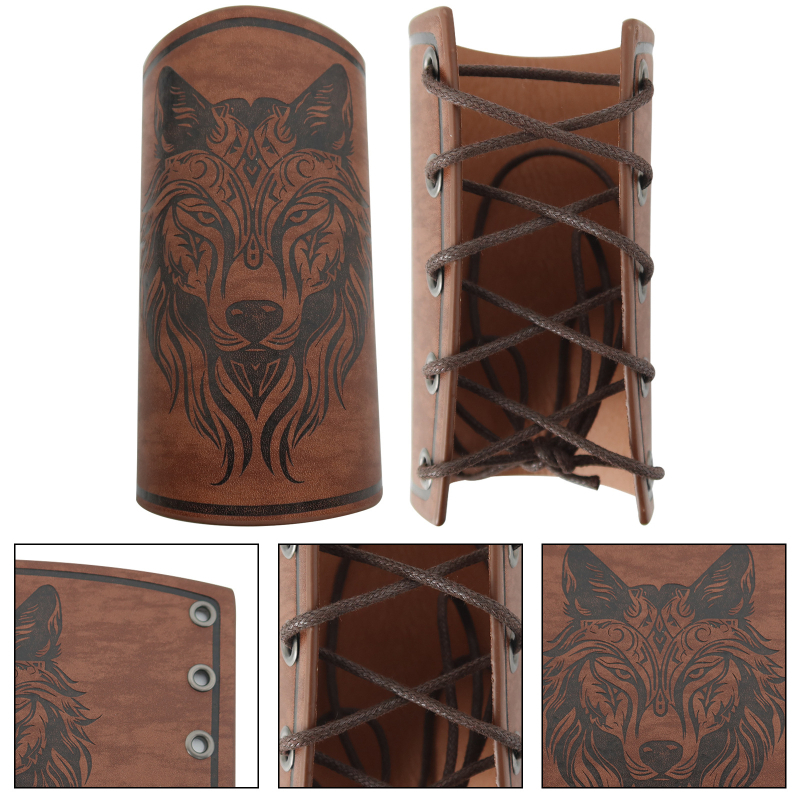 Cosplay csuklópánt és öv, európai középkori lovag, Viking stílusú domborított felület, állítható; Felnőtteknek; Márka Other; Megjelenés 2024 tavasz