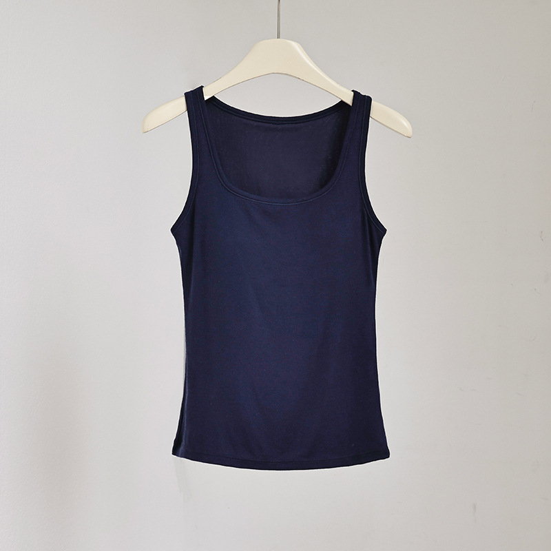 Vestă pentru femei din amestec de lână, cu căptușeală pentru bust – Slim Fit, elasticitate mare, bretele duble, fără mâneci, sezon toamnă-iarnă 2025