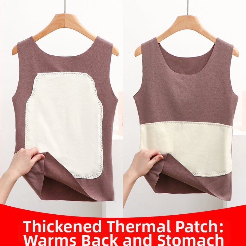 Moteriška terminė liemenė su fliso įdanga, be siūlių, storesnis poliesterio Derong audinys, vienos spalvos dizainas, velūro aplikacija, apvali kaklo linija