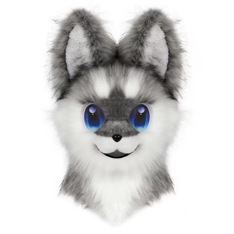 Fursuit glava – pliš zvijer, nosiva pas za cosplay, odrasli, jesen 2024