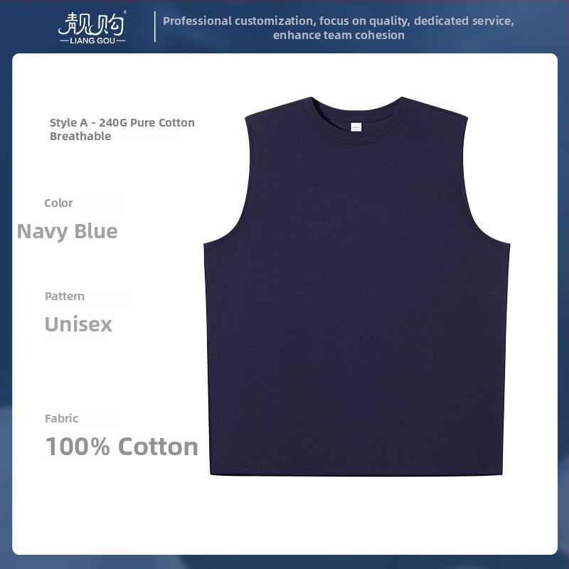 Puuvillane Y-vormiline vest ümmarguse kaelusega, varrukateta, jooksu ja treeningu jaoks, kevad 2024