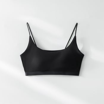 Сутиен/топ без презрамки, 3/4 чашка, тънка формована чашка, дишащ вискозен плат, красив гръб