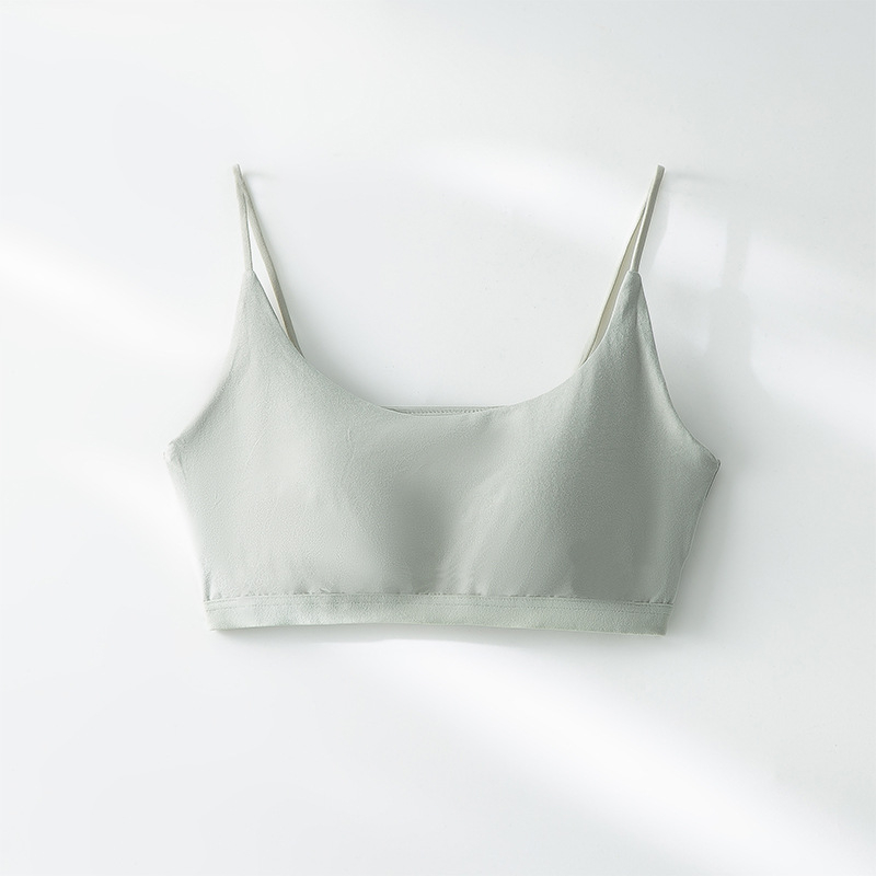 Сутиен/топ без презрамки, 3/4 чашка, тънка формована чашка, дишащ вискозен плат, красив гръб