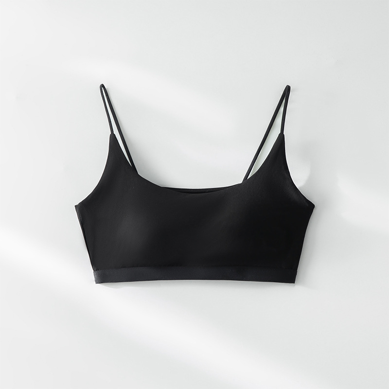 Сутиен/топ без презрамки, 3/4 чашка, тънка формована чашка, дишащ вискозен плат, красив гръб