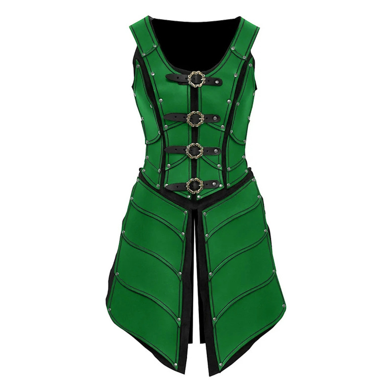 Felnőtteknek szóló bőr páncél – középkori reneszánsz lovag tunika, Halloween cosplay elf harcos, tavasz 2025 megjelenés