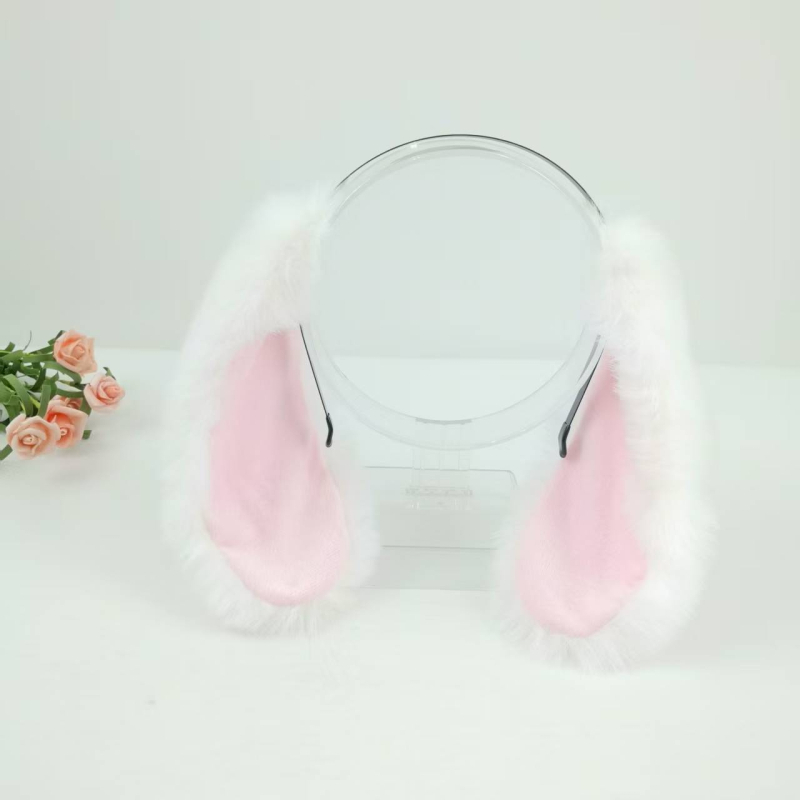 Bandă de păr din pluș pentru cosplay cu urechi de iepure atârnate și design de urechi de câine — Cod 005, pentru copii, Primăvara 2025
