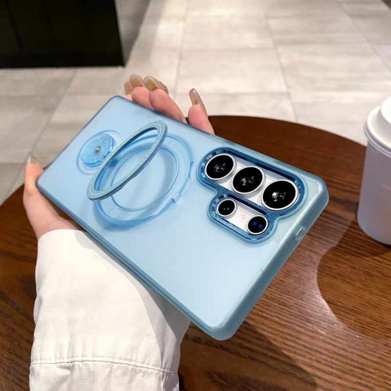 Θήκη Samsung S25 Ultra για κινητό με μαγνητικό περιστρεφόμενο στήριγμα 360°, PC+μέταλλο, ματ φινίρισμα, ανθεκτικό στις πτώσεις