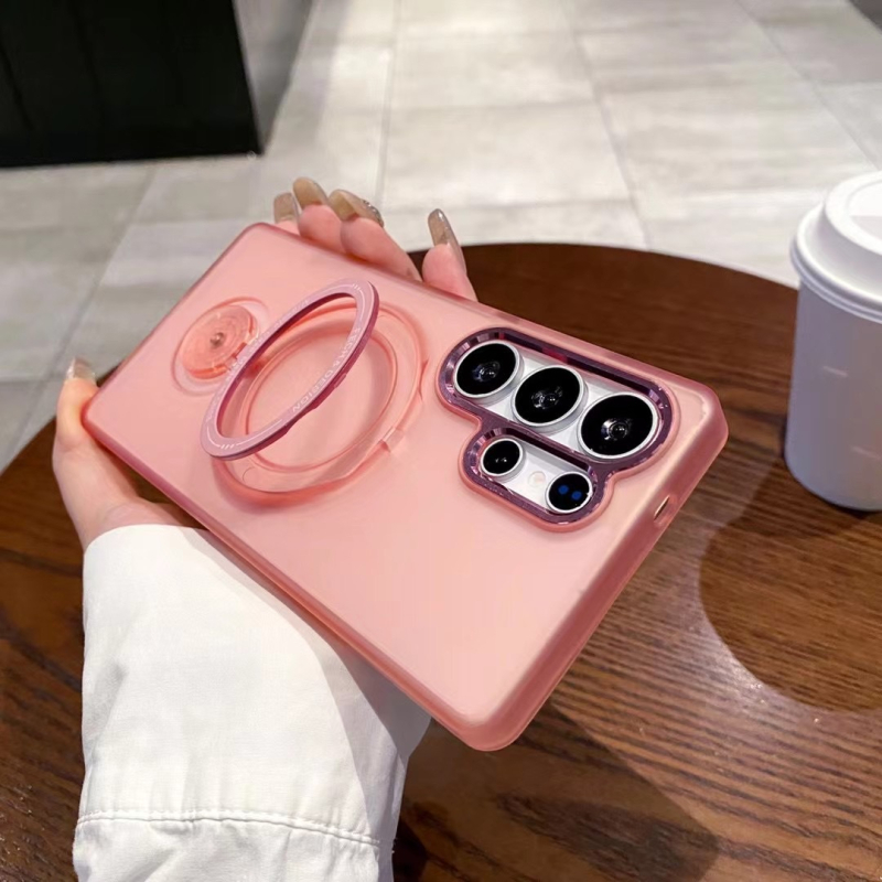 Θήκη Samsung S25 Ultra για κινητό με μαγνητικό περιστρεφόμενο στήριγμα 360°, PC+μέταλλο, ματ φινίρισμα, ανθεκτικό στις πτώσεις