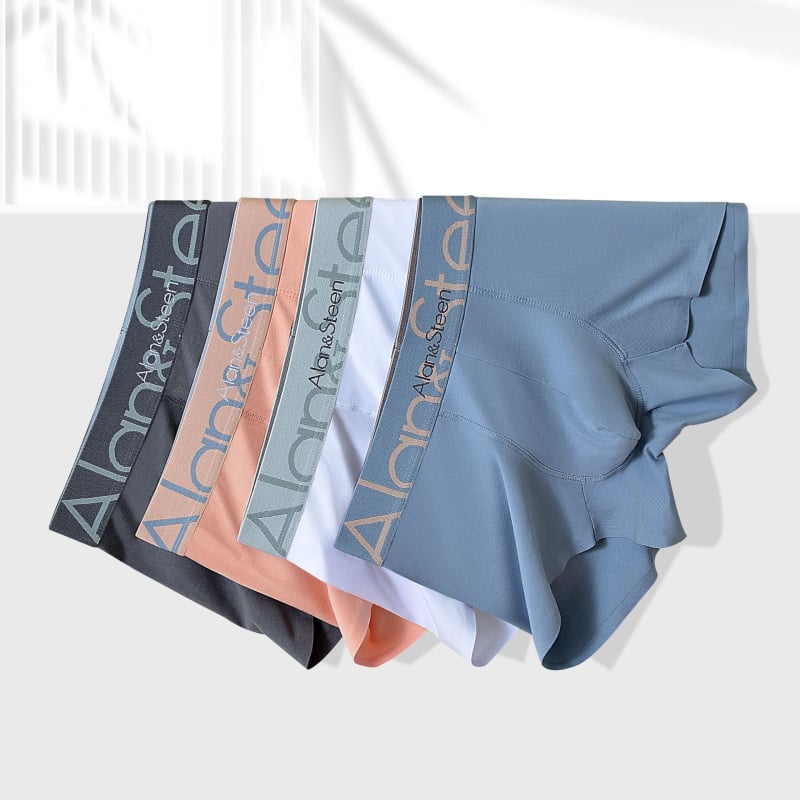 Férfi pamut boxerek, varrás nélküli, lélegző, középmagas derekú, 95–100% pamut, minden évszakra