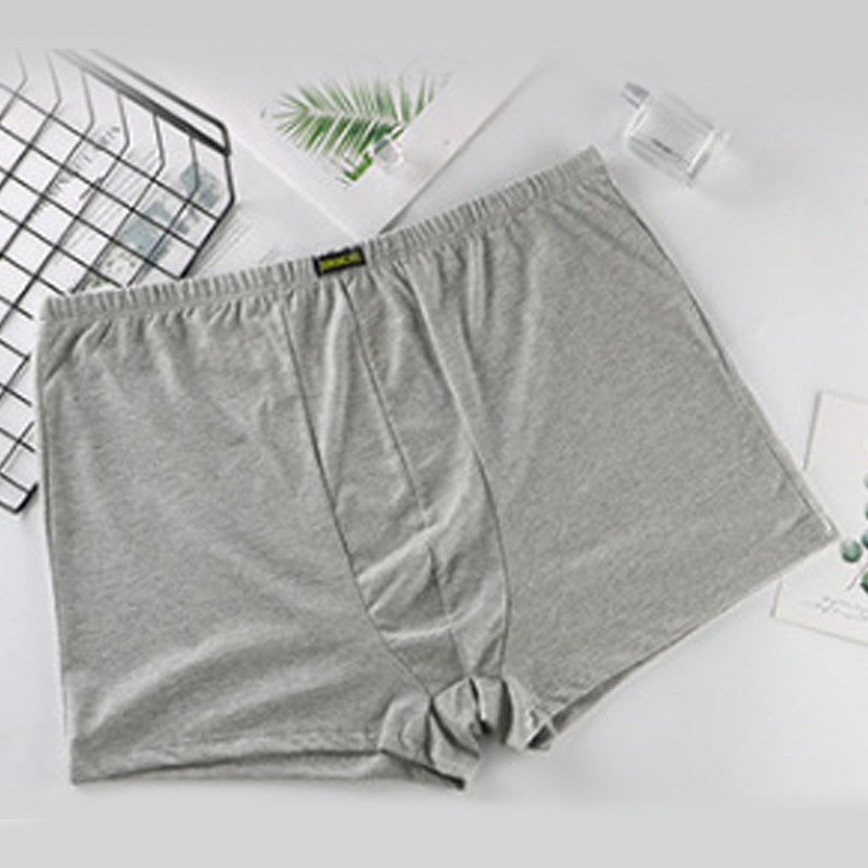 Férfi pamut alsónemű, magas derekú, lélegző, 100% pamut ágyéki bélés, egyszínű mintázat, középkorú és idősebb férfiaknak