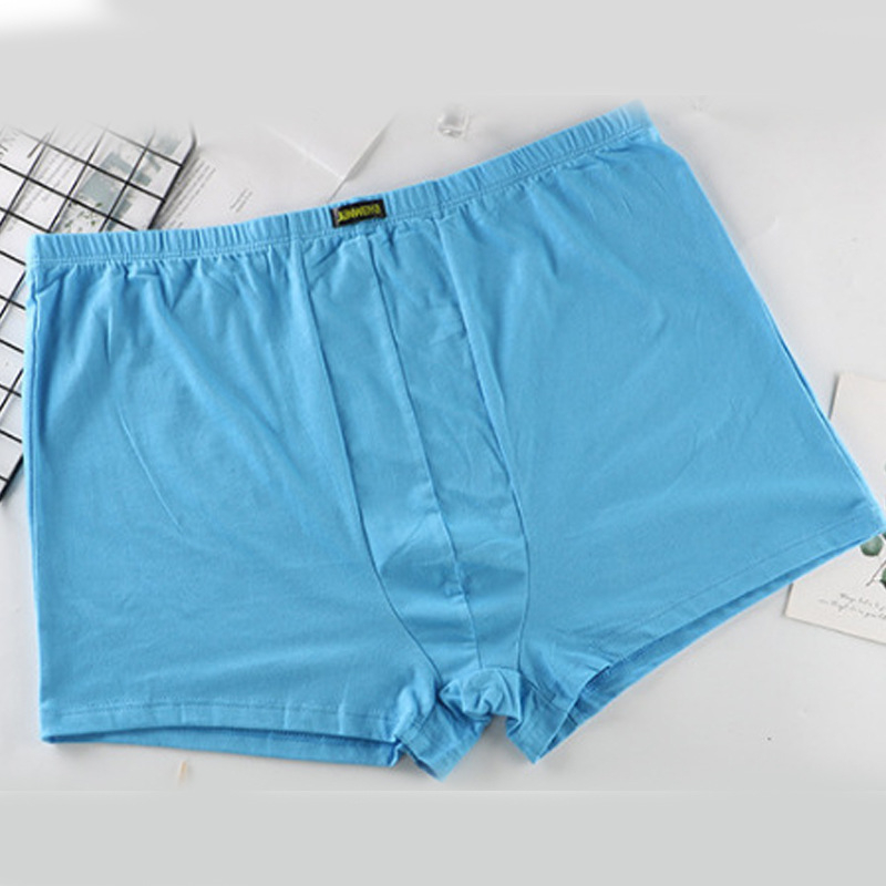 Férfi pamut alsónemű, magas derekú, lélegző, 100% pamut ágyéki bélés, egyszínű mintázat, középkorú és idősebb férfiaknak