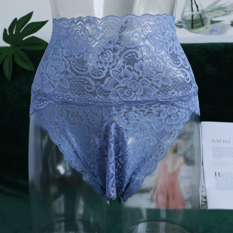 Boxeri bărbați din dantelă talie înaltă, jacquard, respirabili, modelarea corpului