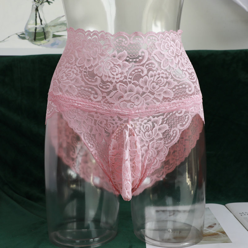 Boxeri bărbați din dantelă talie înaltă, jacquard, respirabili, modelarea corpului