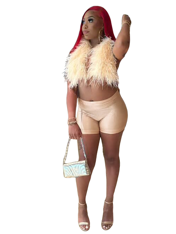 Set din satin pentru femei, din două piese, cu decolteu halter, fără mâneci, pantaloni 3/4, textură flokată, material poliester-spandex