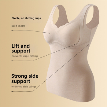 Moteriška šiluminė liemenė, poliesteris (90–95%), V formos kaklas, su įdėklu krūties pagalvė, vieno sluoksnio, 251–300 g/m²