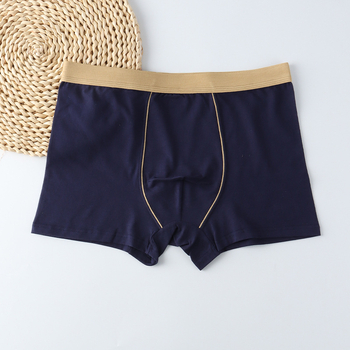 Boxer pentru bărbați din bumbac, talie înaltă, respirabile, 90-95% bumbac, model solid