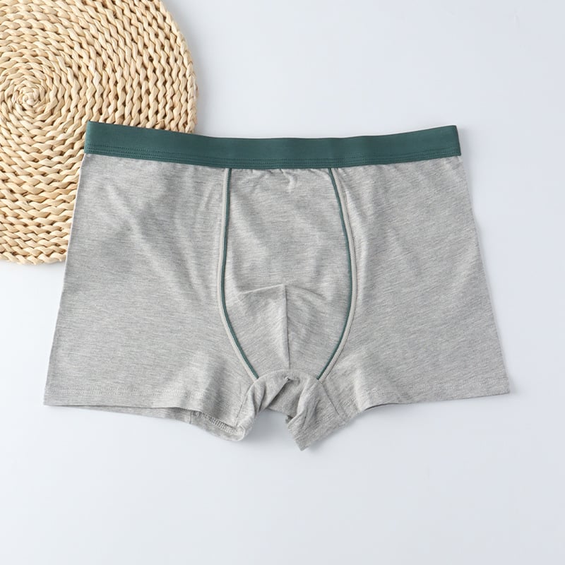 Boxer pentru bărbați din bumbac, talie înaltă, respirabile, 90-95% bumbac, model solid