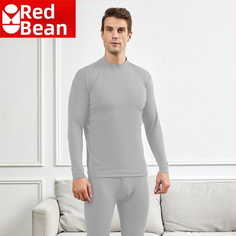 Vyrų medvilninis šilto apatinio komplektas su vidutiniškai aukštu kaklu, laisvas kirpimas, viengubas sluoksnis, ekstra storas audinys 301–350 g/m², 100% medvilnė pamušalas, skirtas vyresniems vyrams.