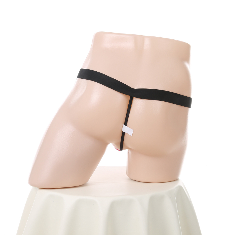 Lenjerie intimă masculină sexy — thong cu buzunar mare, cu trei dungi, expune posteriorul, talie joasă; Nailon; material răcoros; conținut principal al materialului 80–90%; ambalaj: pungă; lansare: toamna 2025