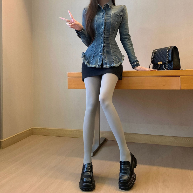 Velur 80D pantyhose, jednobojne, protuklizne, upijanje znoja, srednja debljina