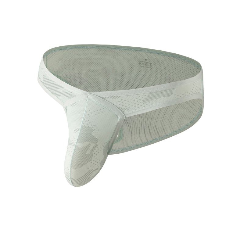 Мъжки ултра тънки мрежести бикини с камуфлажен принт, висока талия, повдигане на седалището, дишащи