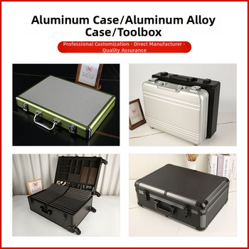Prilagođena kutija alata od aluminijske legure sa pločom od kože-papira i aluminijskim okvirom za zaštitni transport i izlaganje alata; Specifikacije: Materijal aluminijska legura; Panel koža-papir; Okvir aluminij; Površina ispis; Prilagodba dostupna